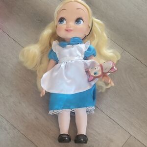 Disney Alice Blue and White Doll with Blonde Hair